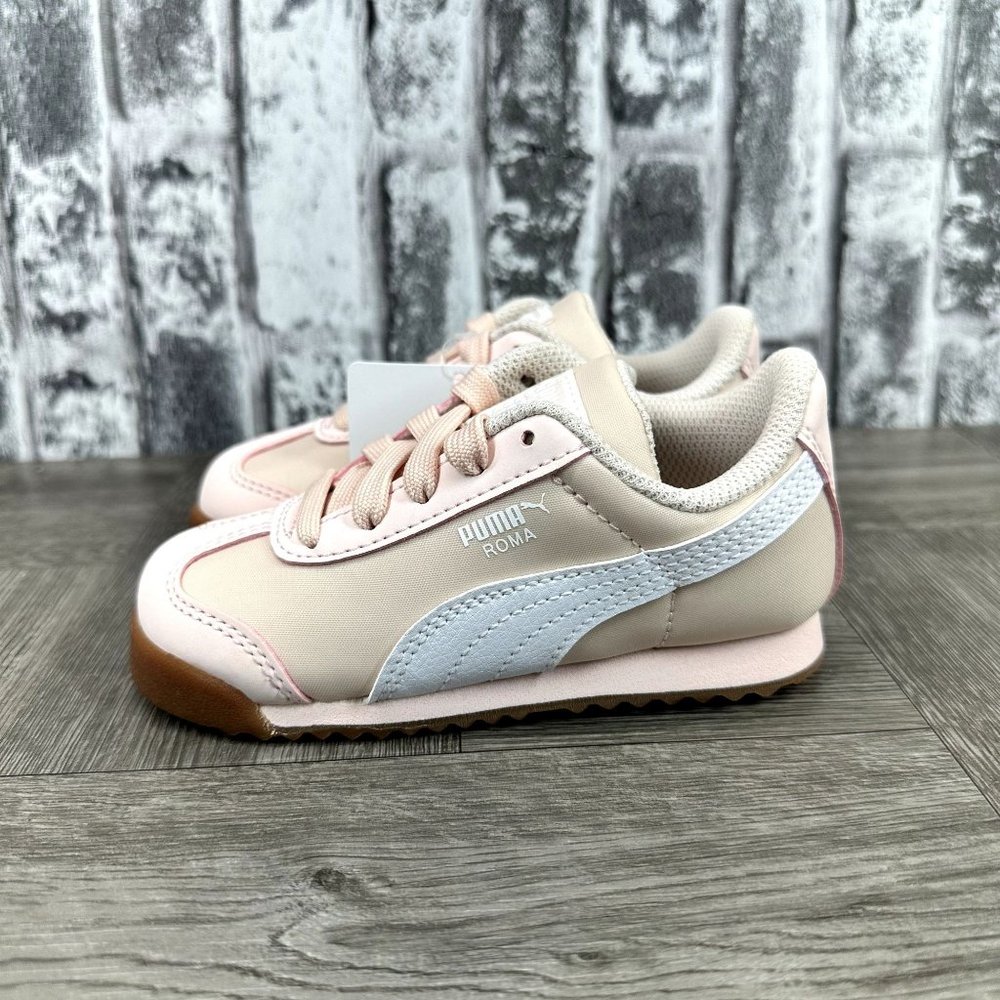 Puma Roma Basic Summer toddler girl size 8c Pink Sneakers 359842-15 - Picture 6 of 9